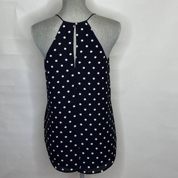 Express Spaghetti Strap Keyhole back Polka Dot Tank size S - Picture 7 of 9